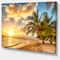 Designart - Gorgeous Beach of Island Barbados - Modern Seascape Canvas Artwork